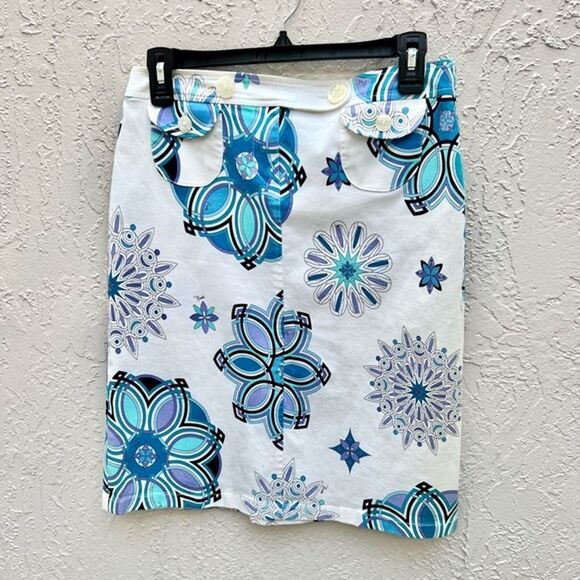 Emilio Pucci knee length cotton midi skirt size US 8 - Picture 1 of 12